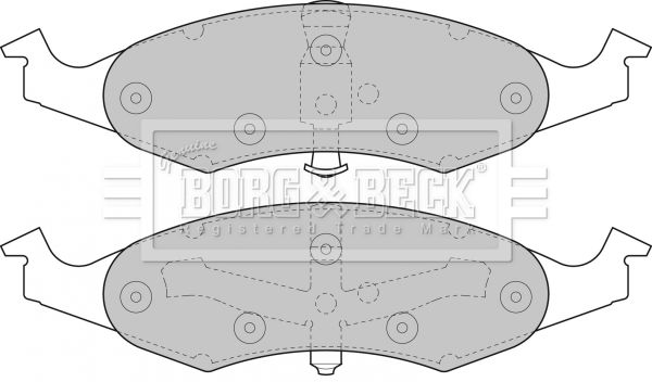 BORG & BECK Комплект тормозных колодок, дисковый тормоз BBP1368